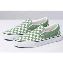 Load image into Gallery viewer, Vans Classic Slip On in Checkerboard Shale Green - 818 Skate

